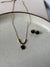 Black necklace earring set