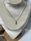 White stone necklace