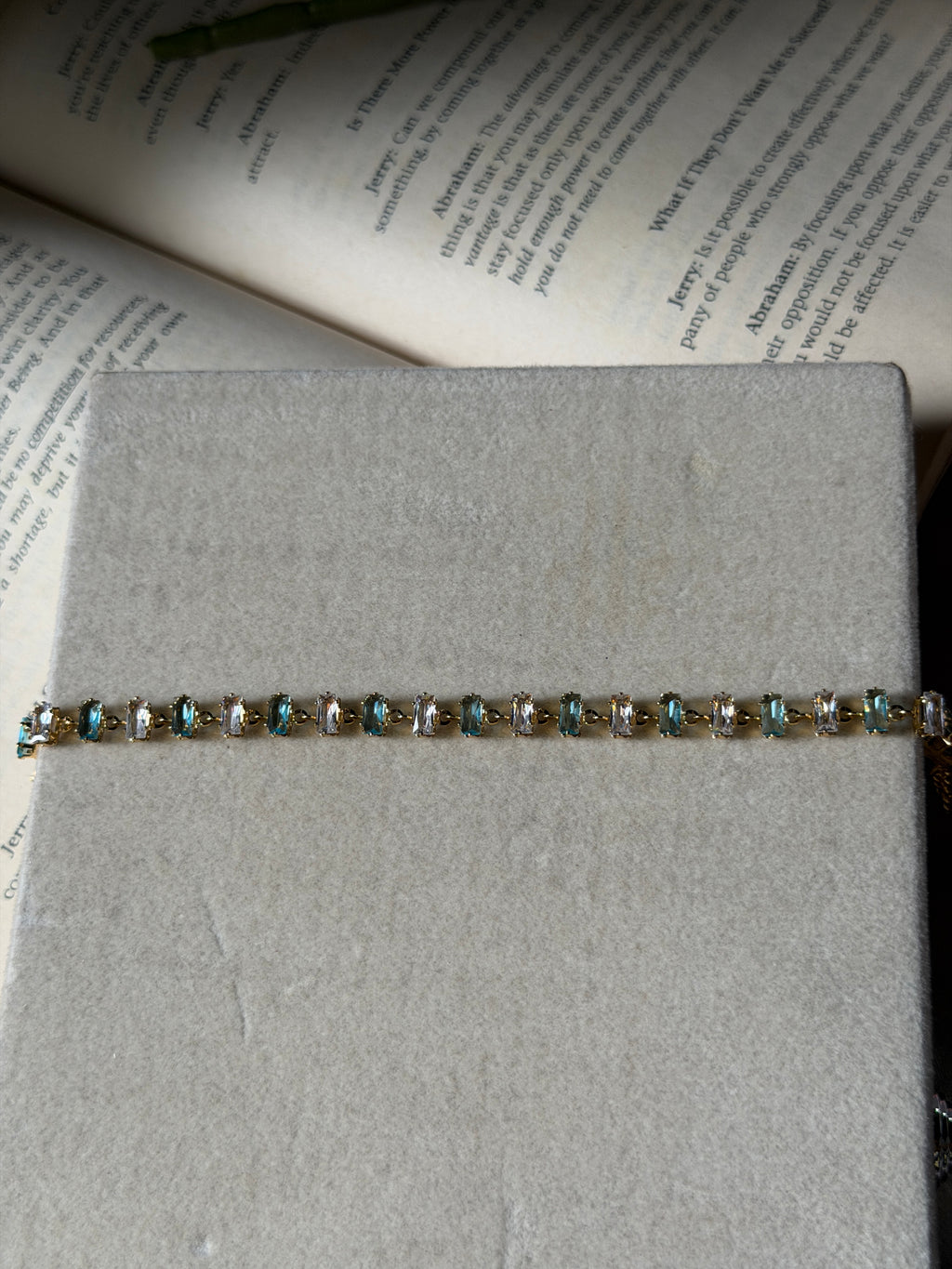 Green tennis bracelet