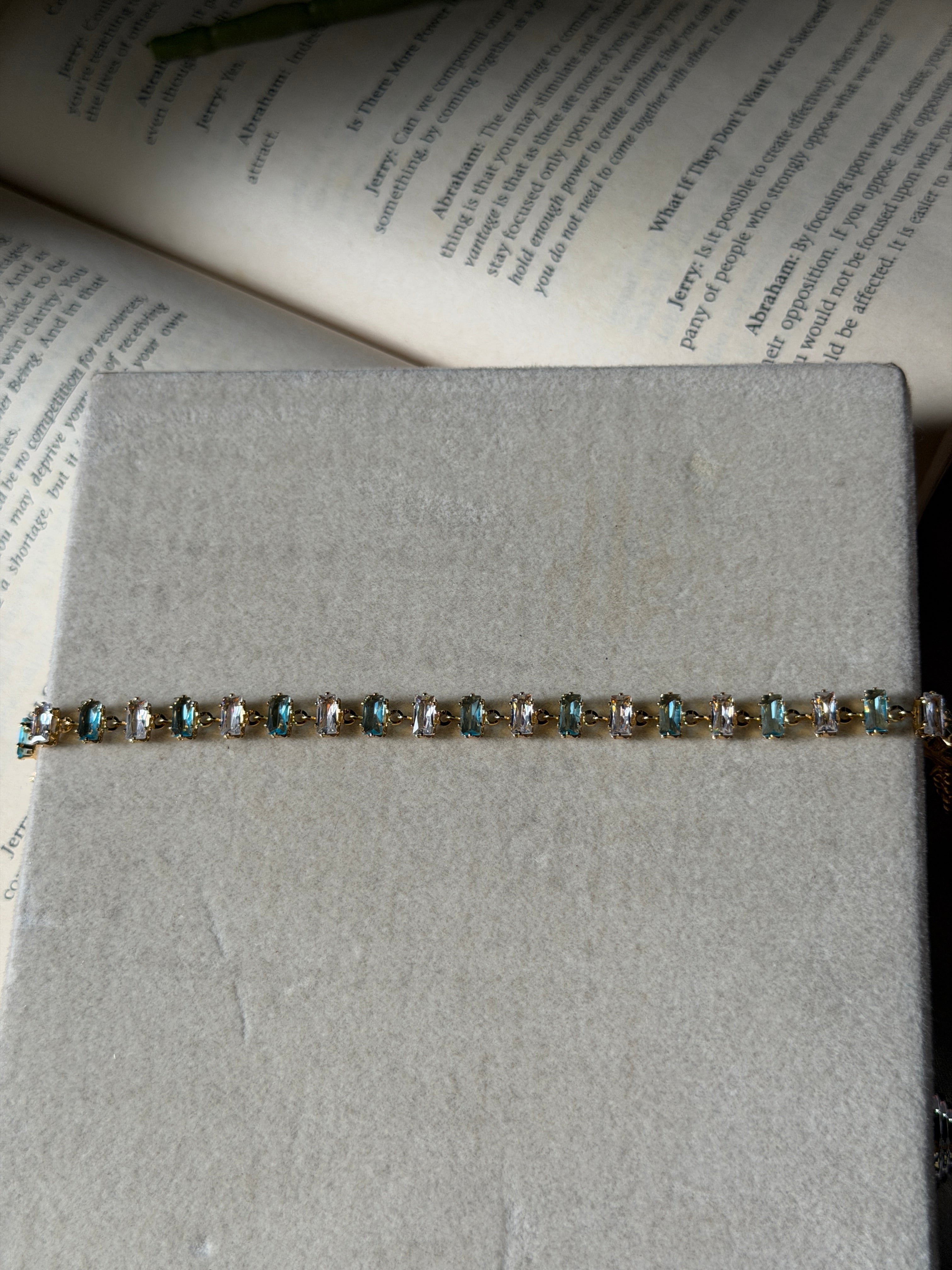 Green tennis bracelet