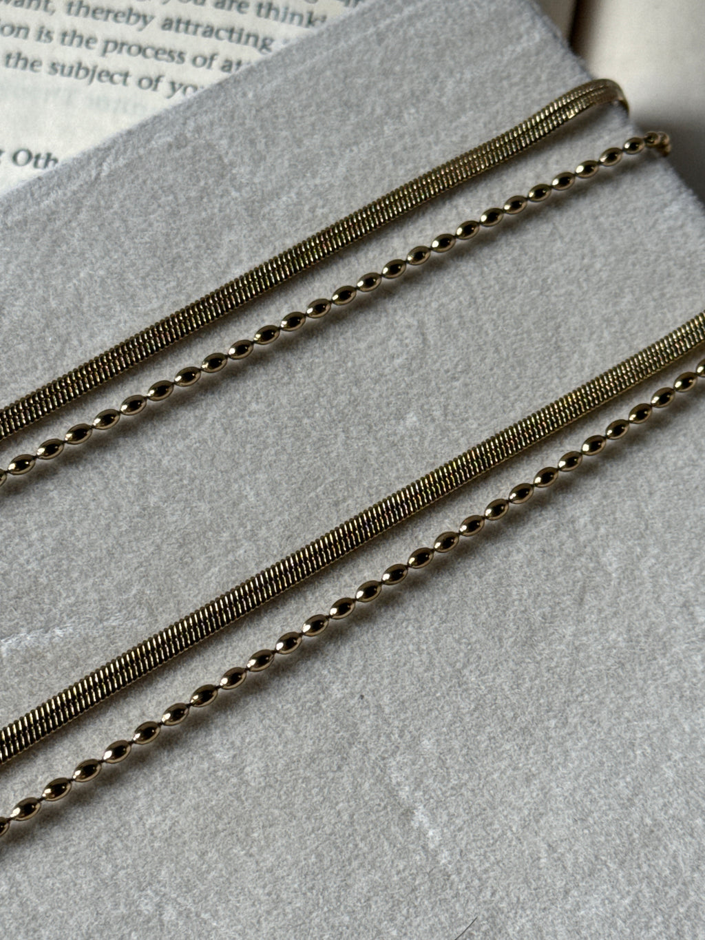 Double layer snake anklet