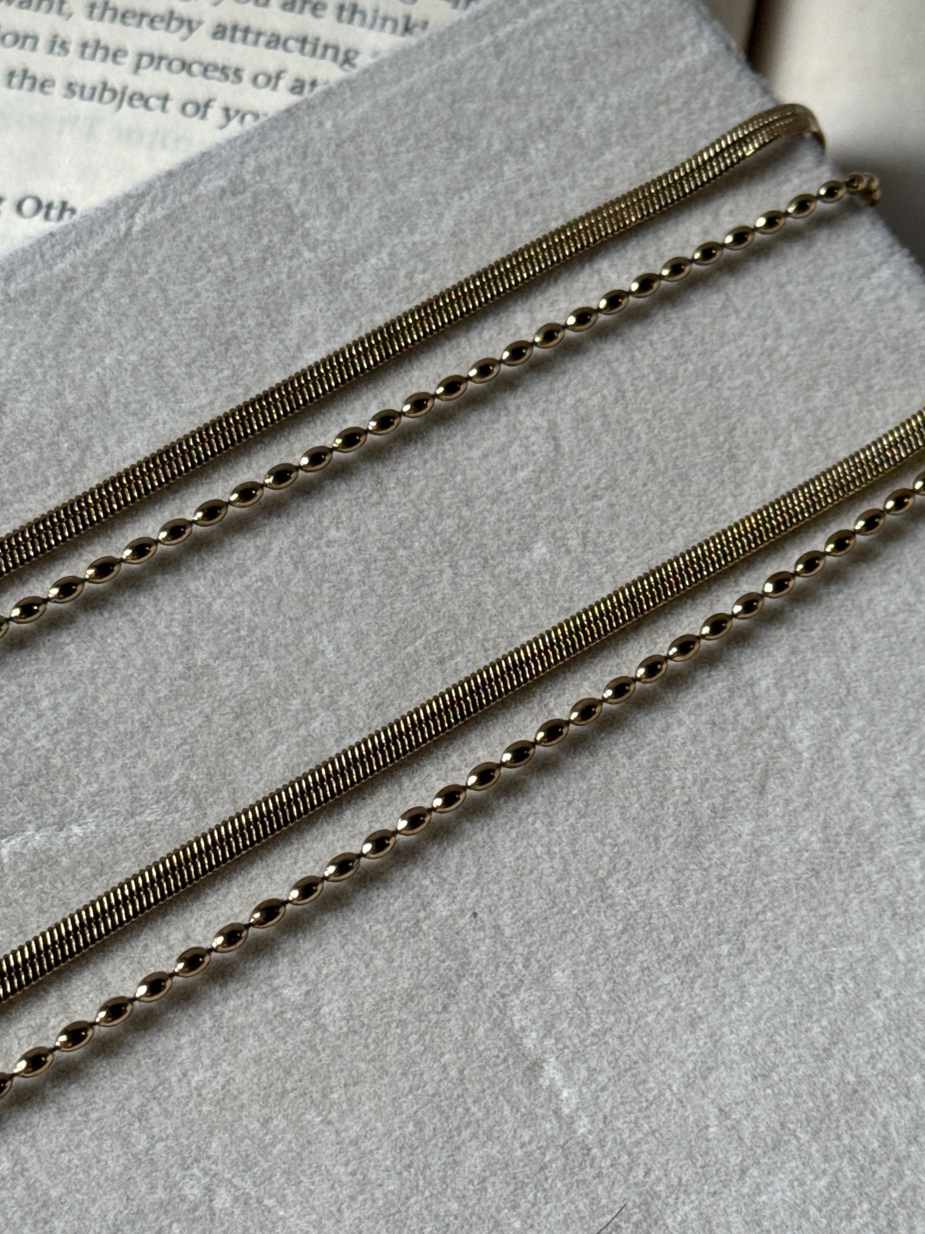 Double layer snake anklet