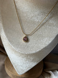 Pink drop necklace
