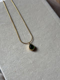 Emerald drop necklace
