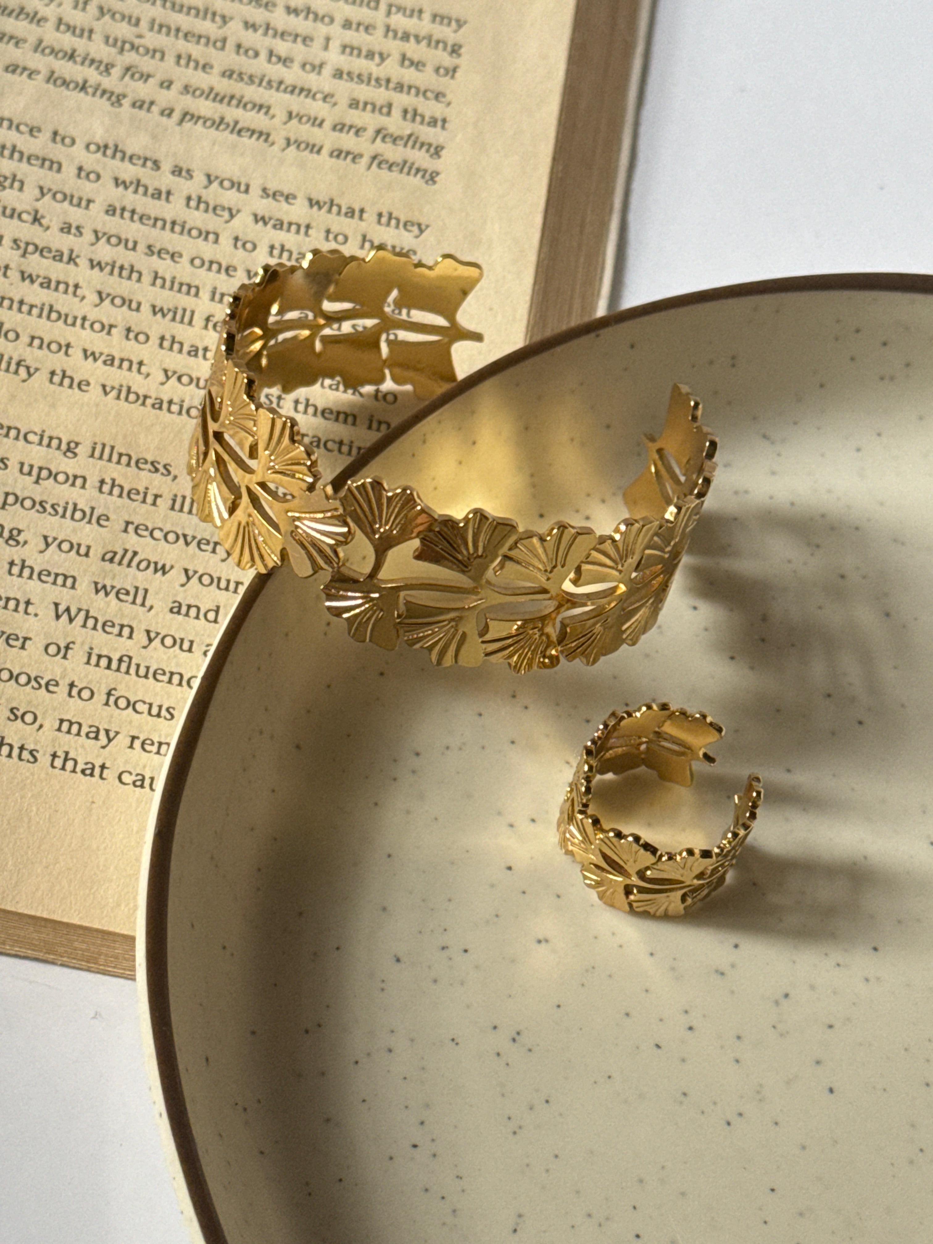 Soft Shine Cuff and Ring set