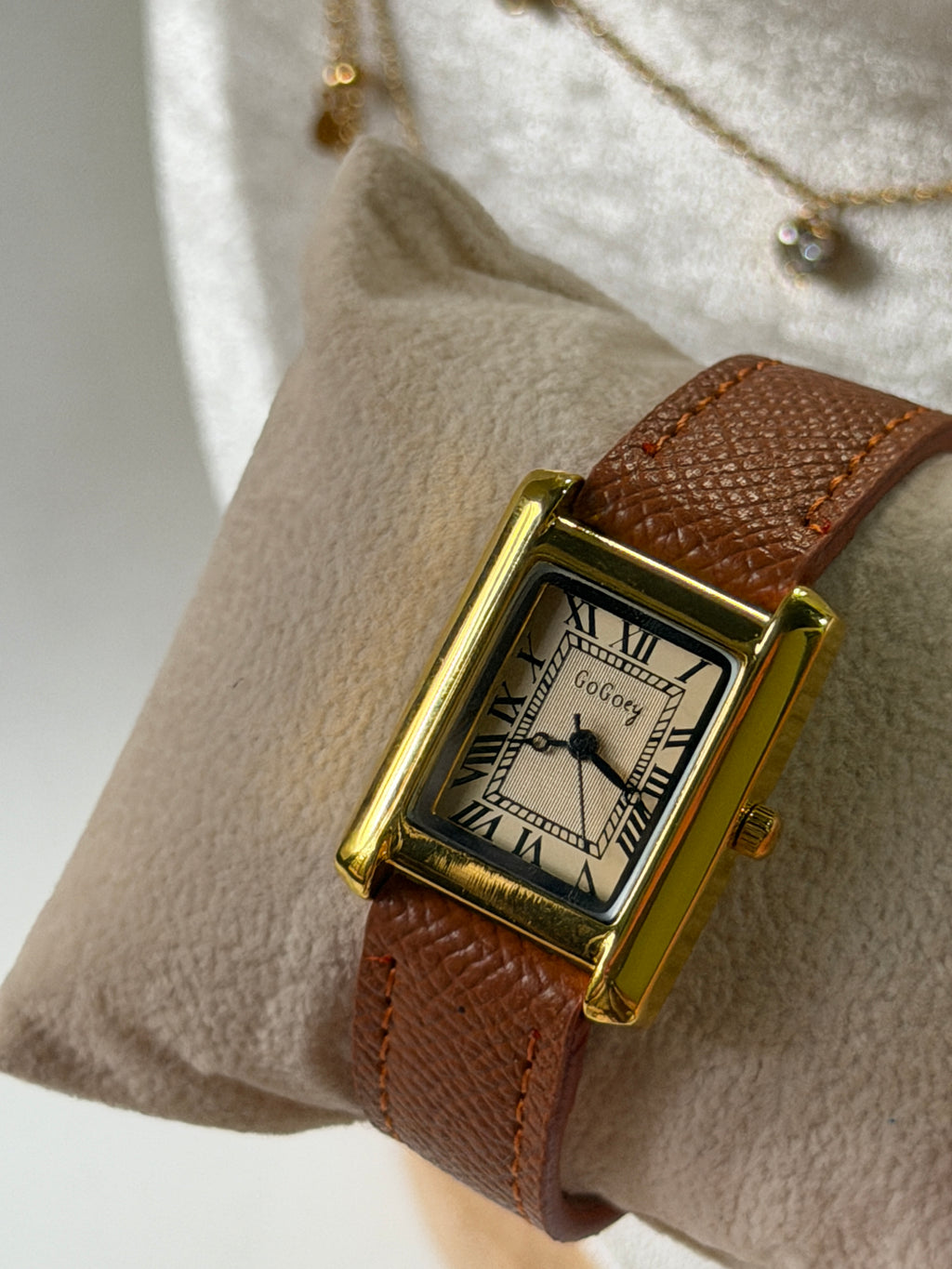 Brown strap vintage watch