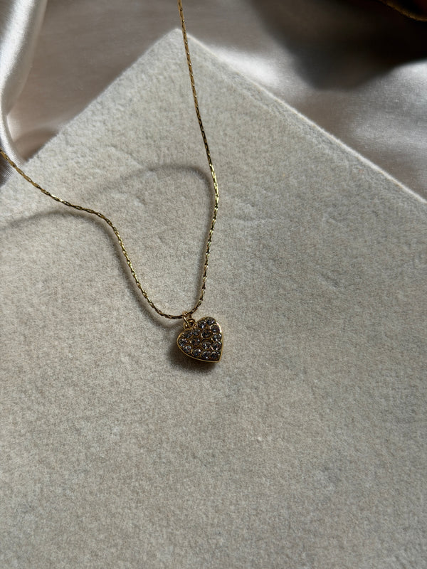 Invisible heart shimmer necklace