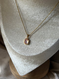 Pink halo necklace