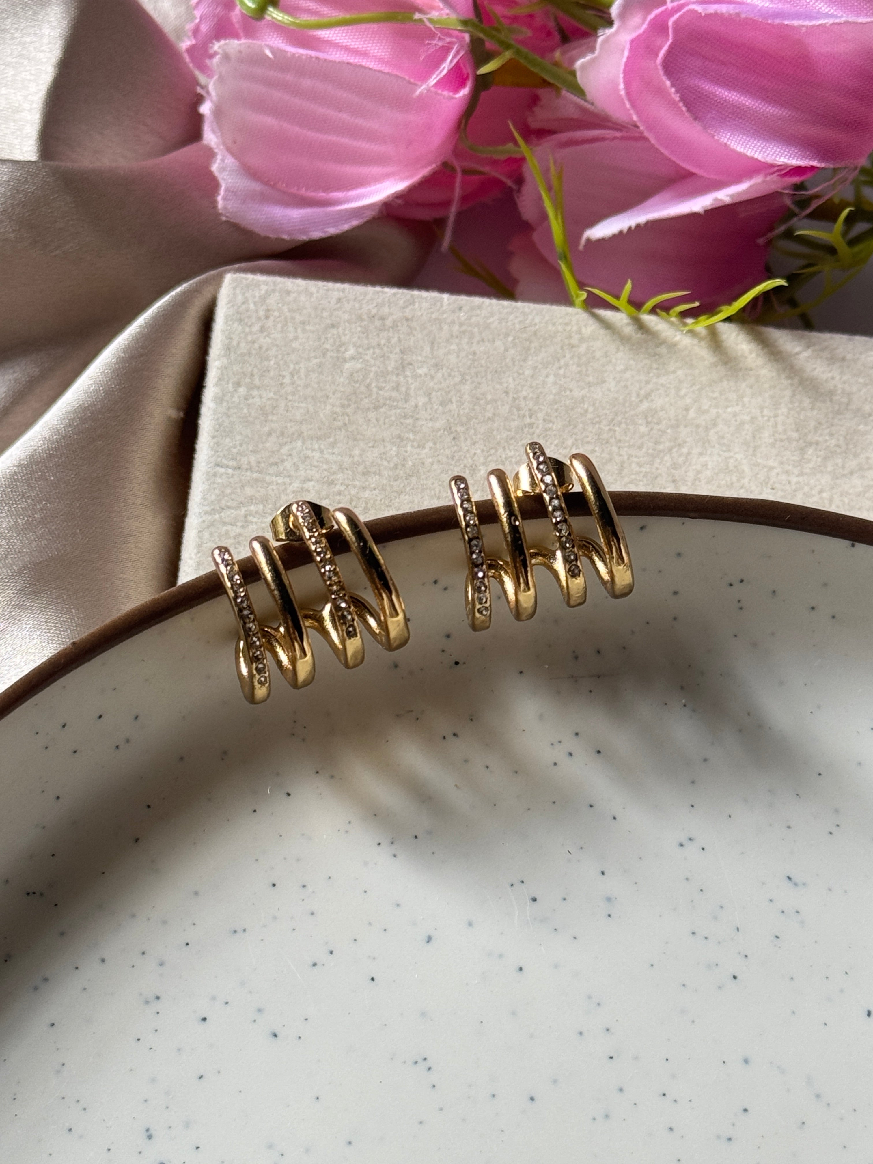 Frosted Loop Earring