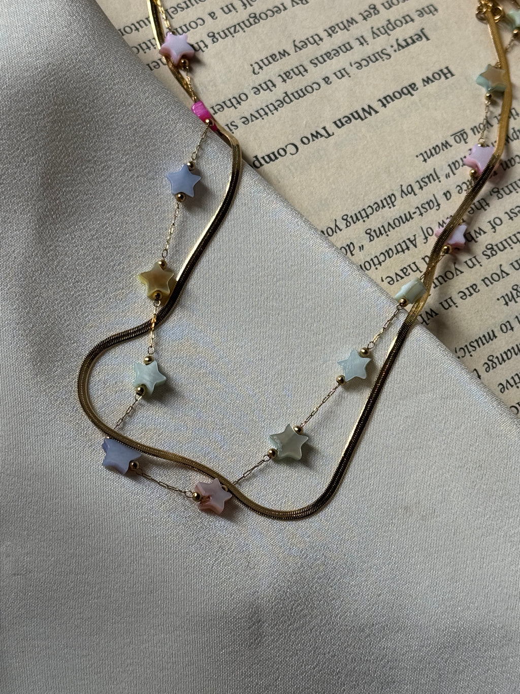 Star beaded double chain