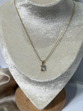 White stone necklace