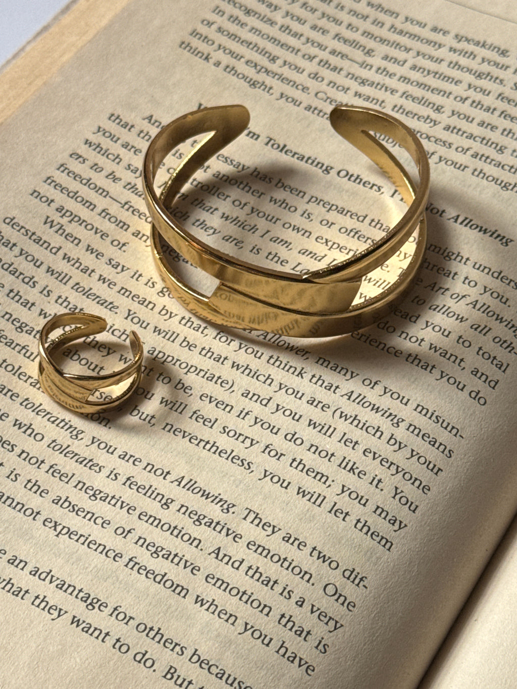 Edgy Loop Cuff and Ring set