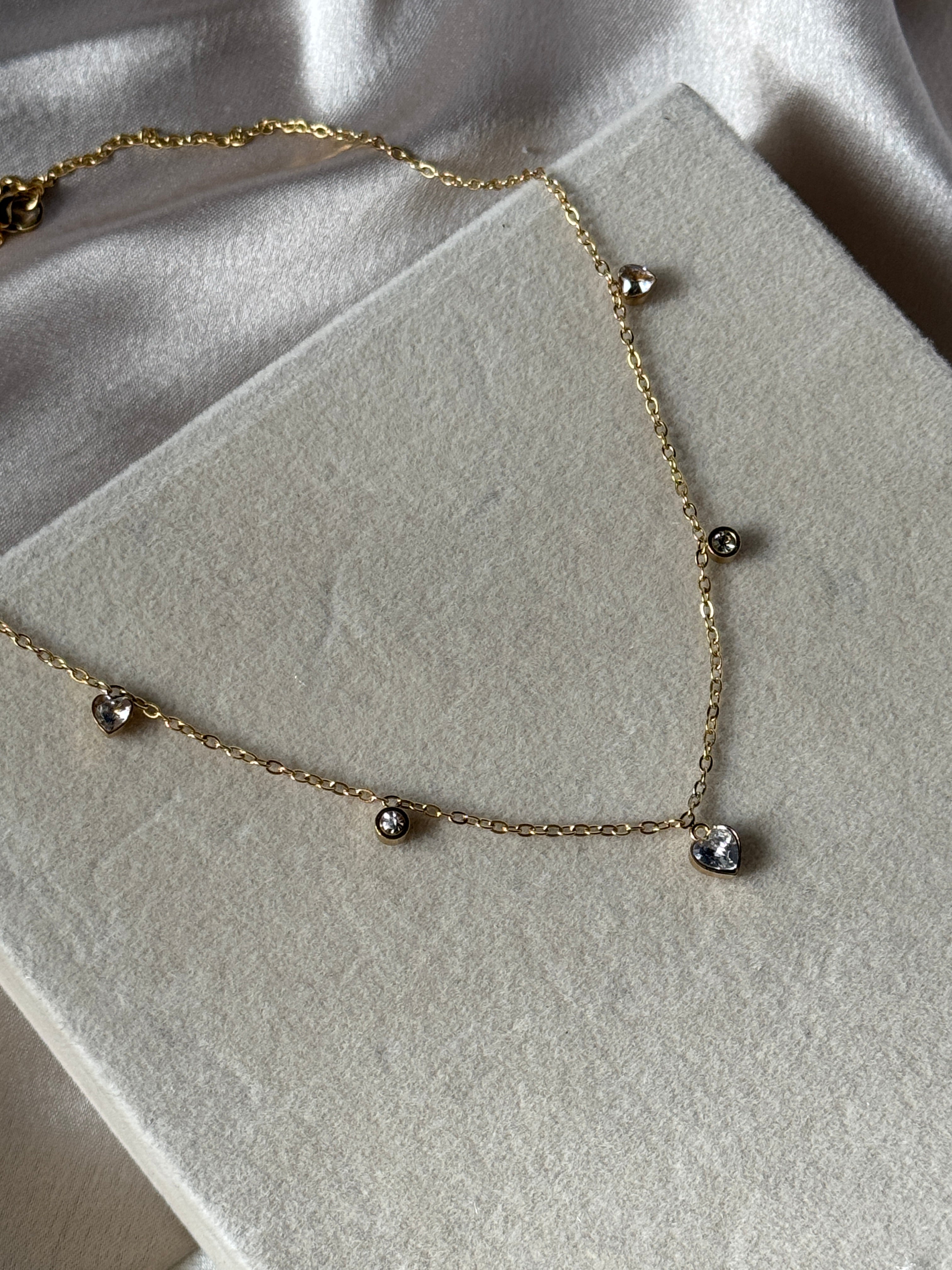 Heart charm necklace