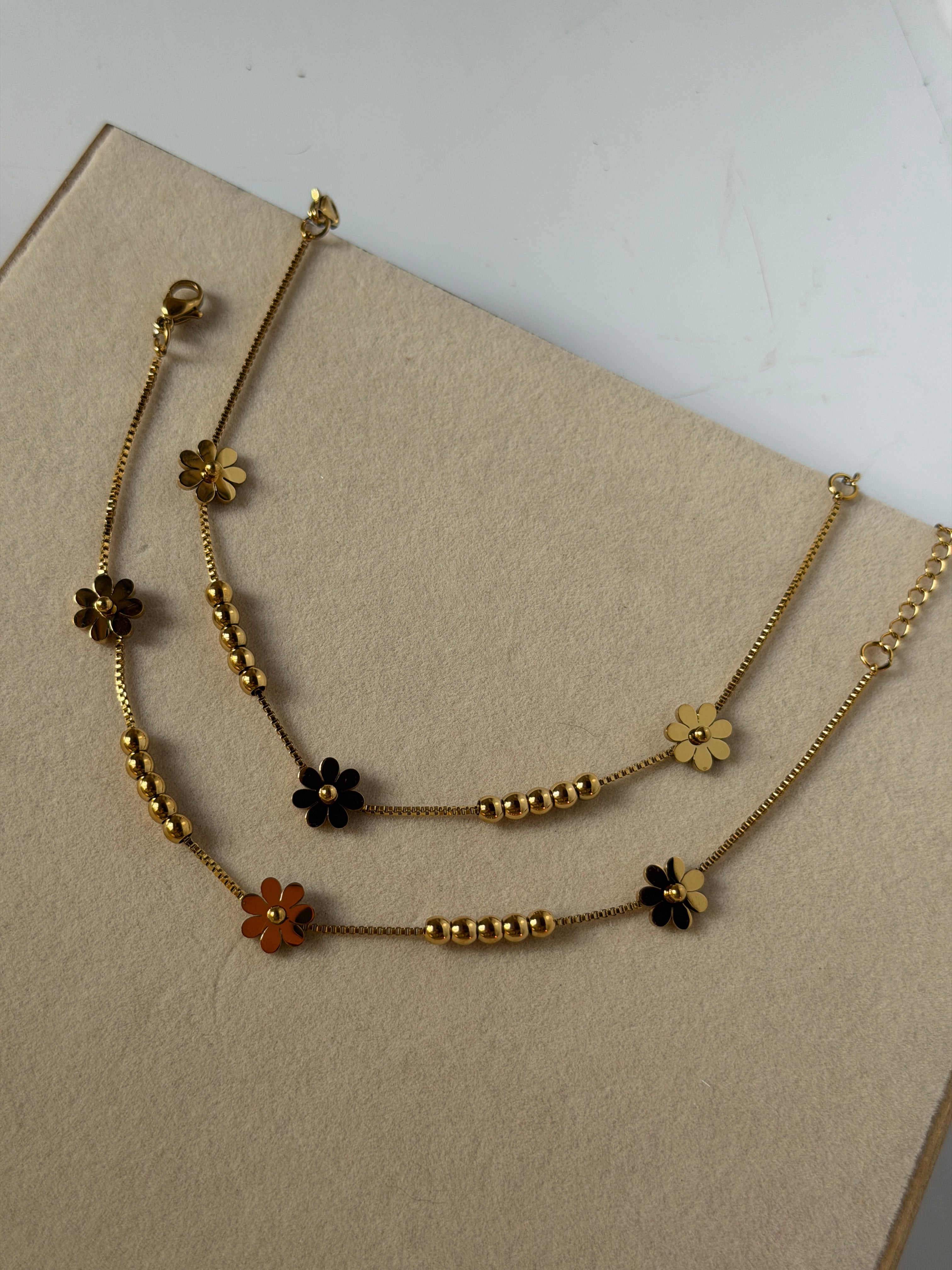 Floral anklet