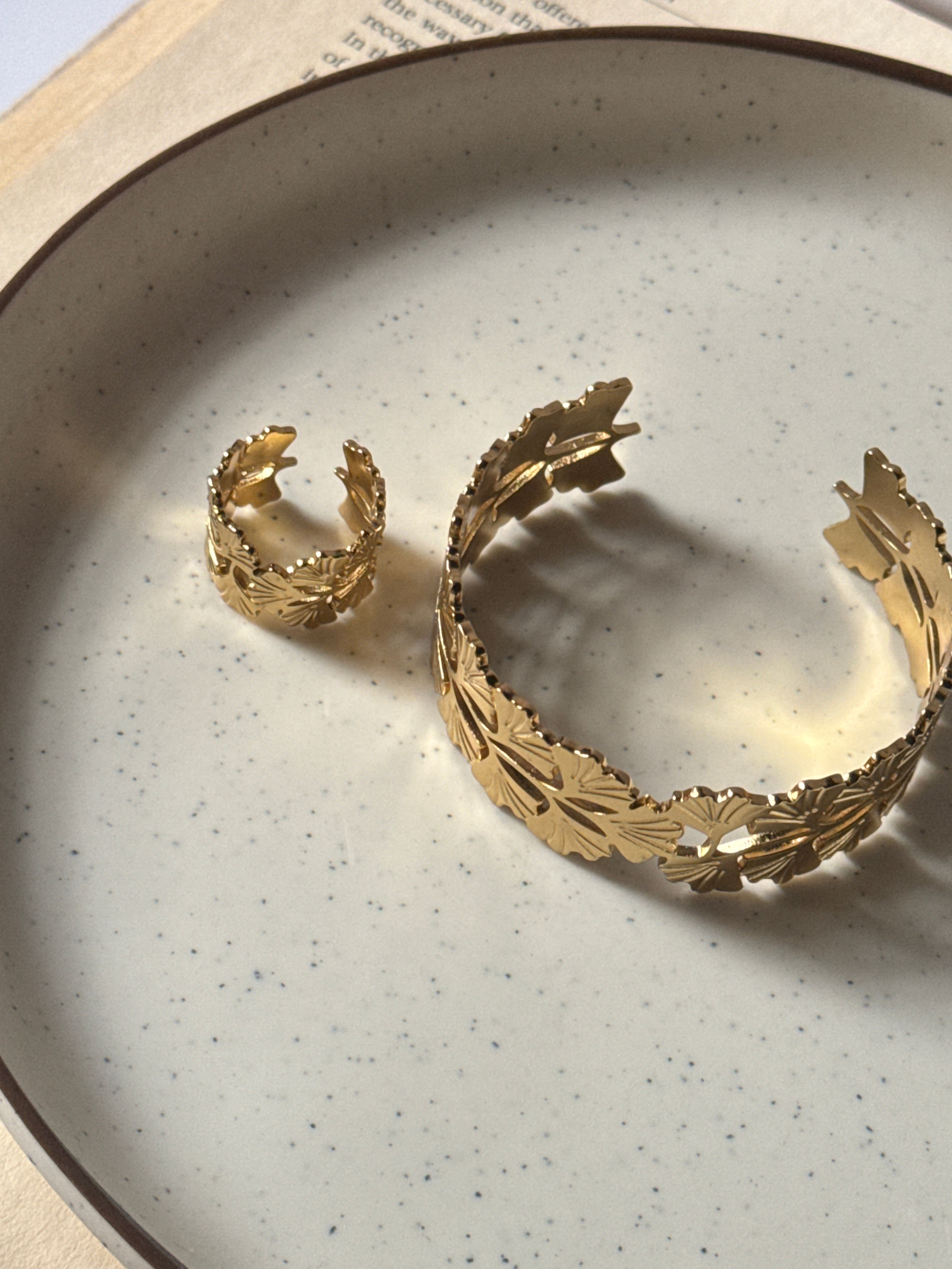 Soft Shine Cuff and Ring set