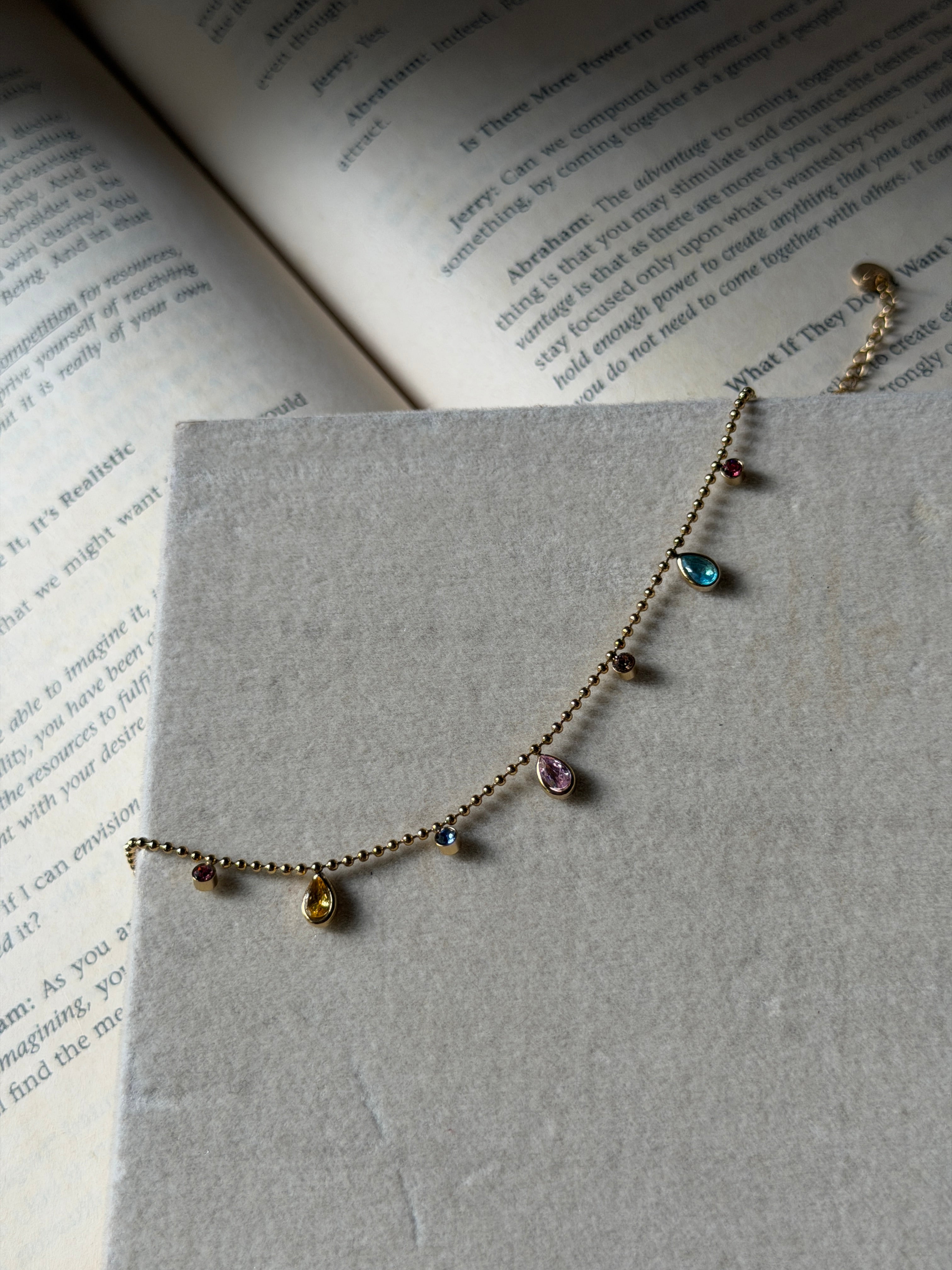 Dazzling multicolor drop bracelet