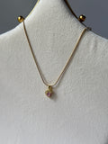 Pink heart necklace
