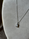 Silver pearl necklace