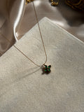 Invisible green petal necklace