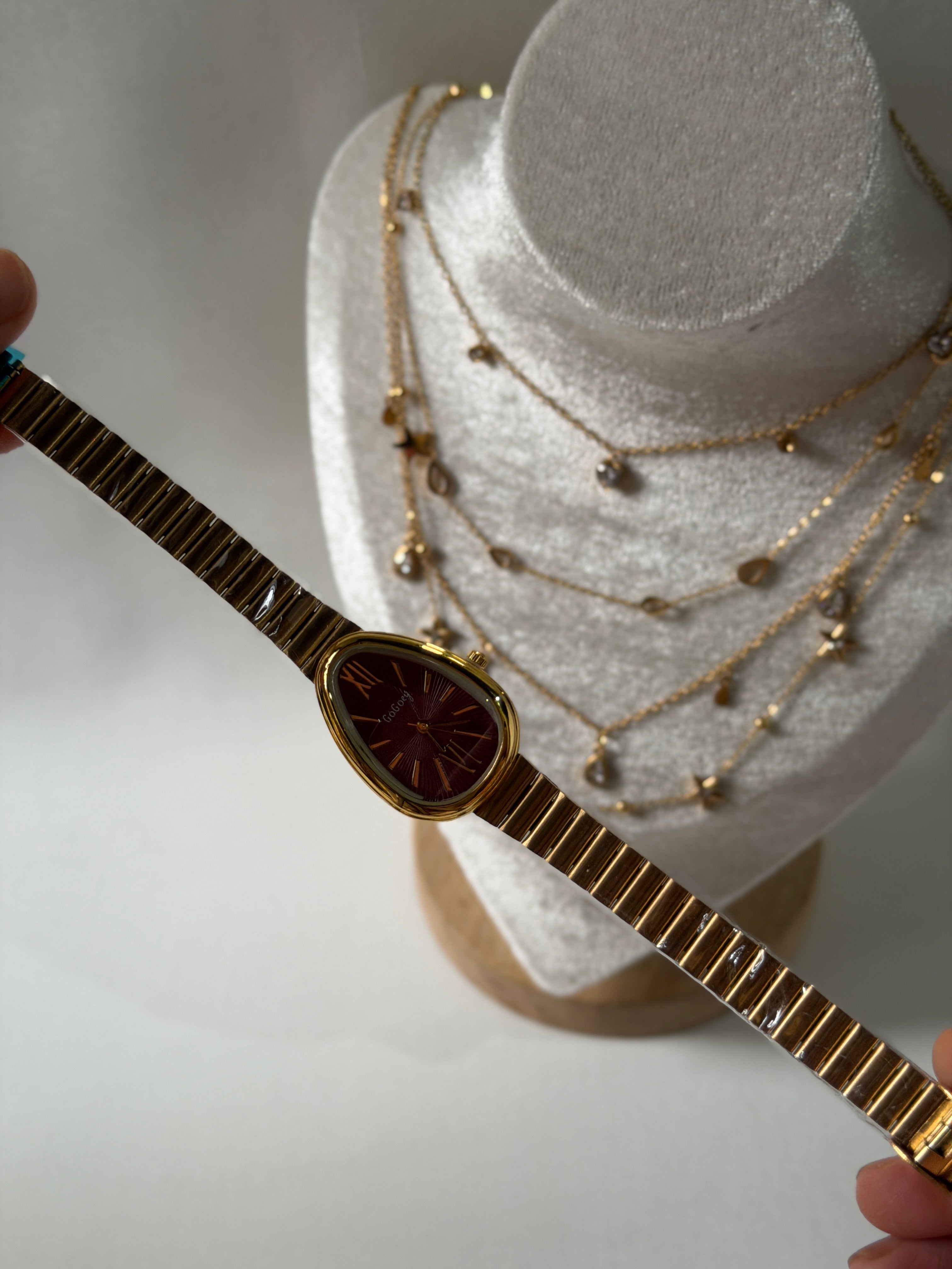 Cherry red vintage watch