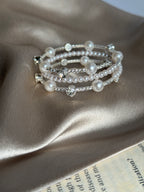 Spiral pearl bangle