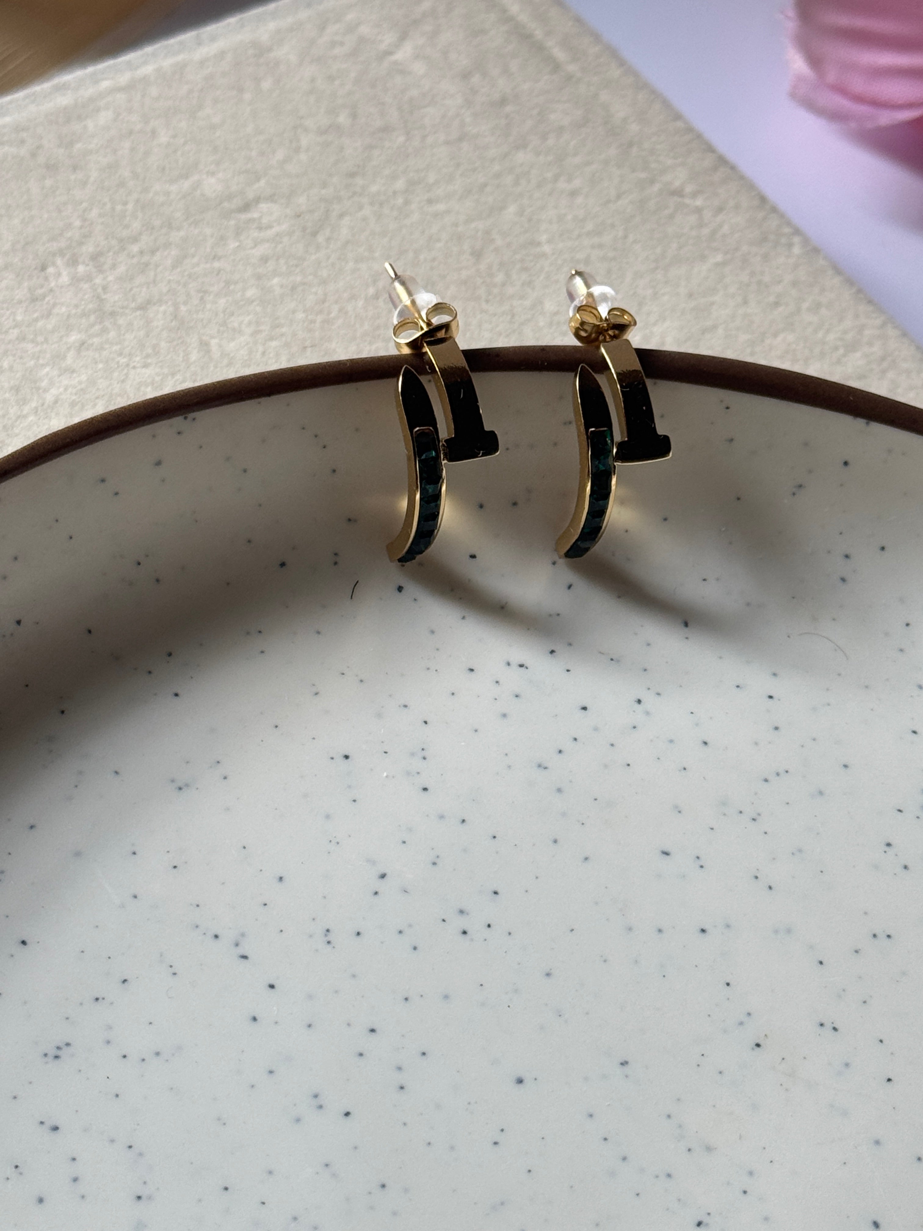 Luxe emerald earring