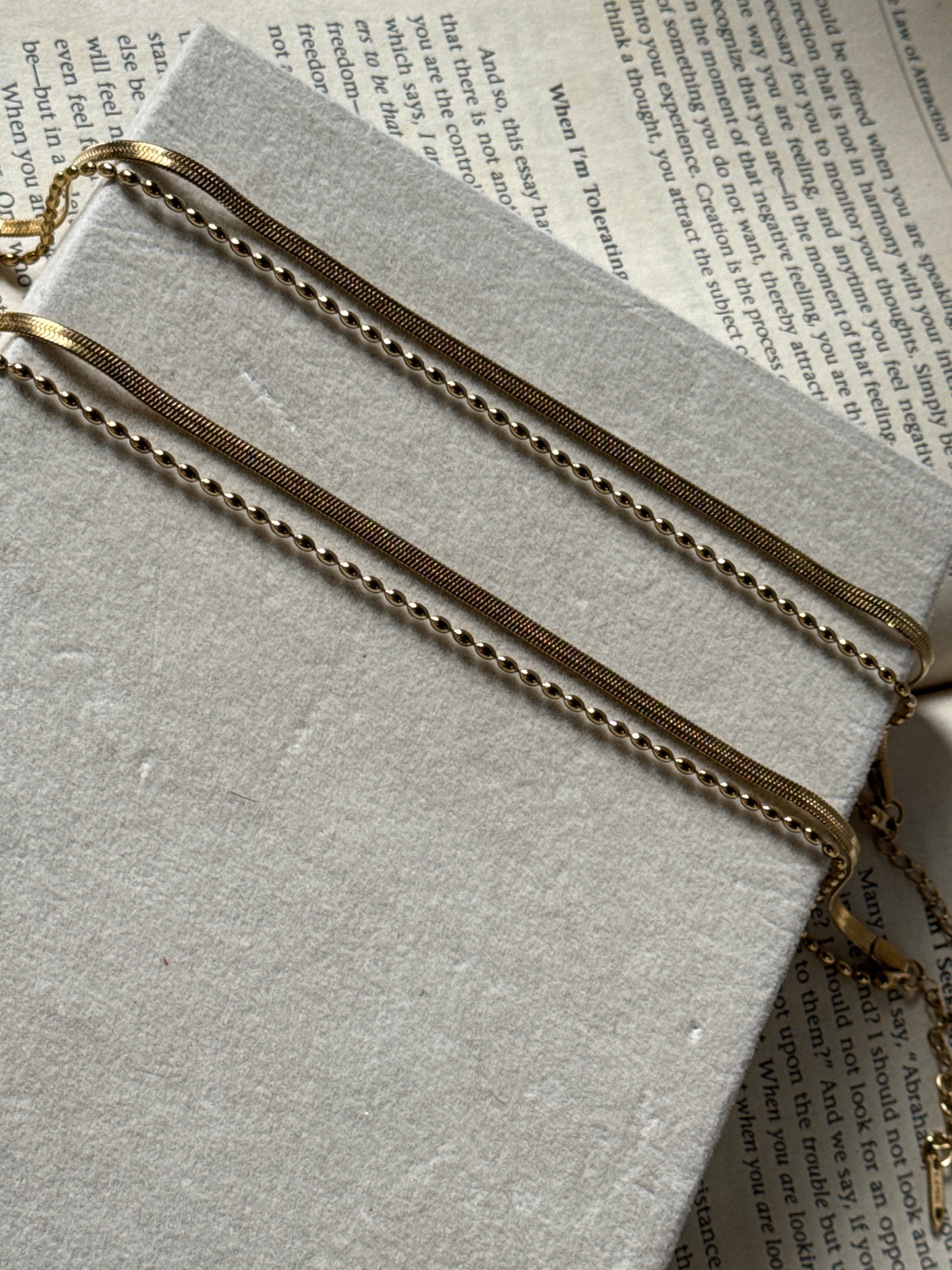 Double layer snake anklet