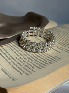 Spiral pearl bangle