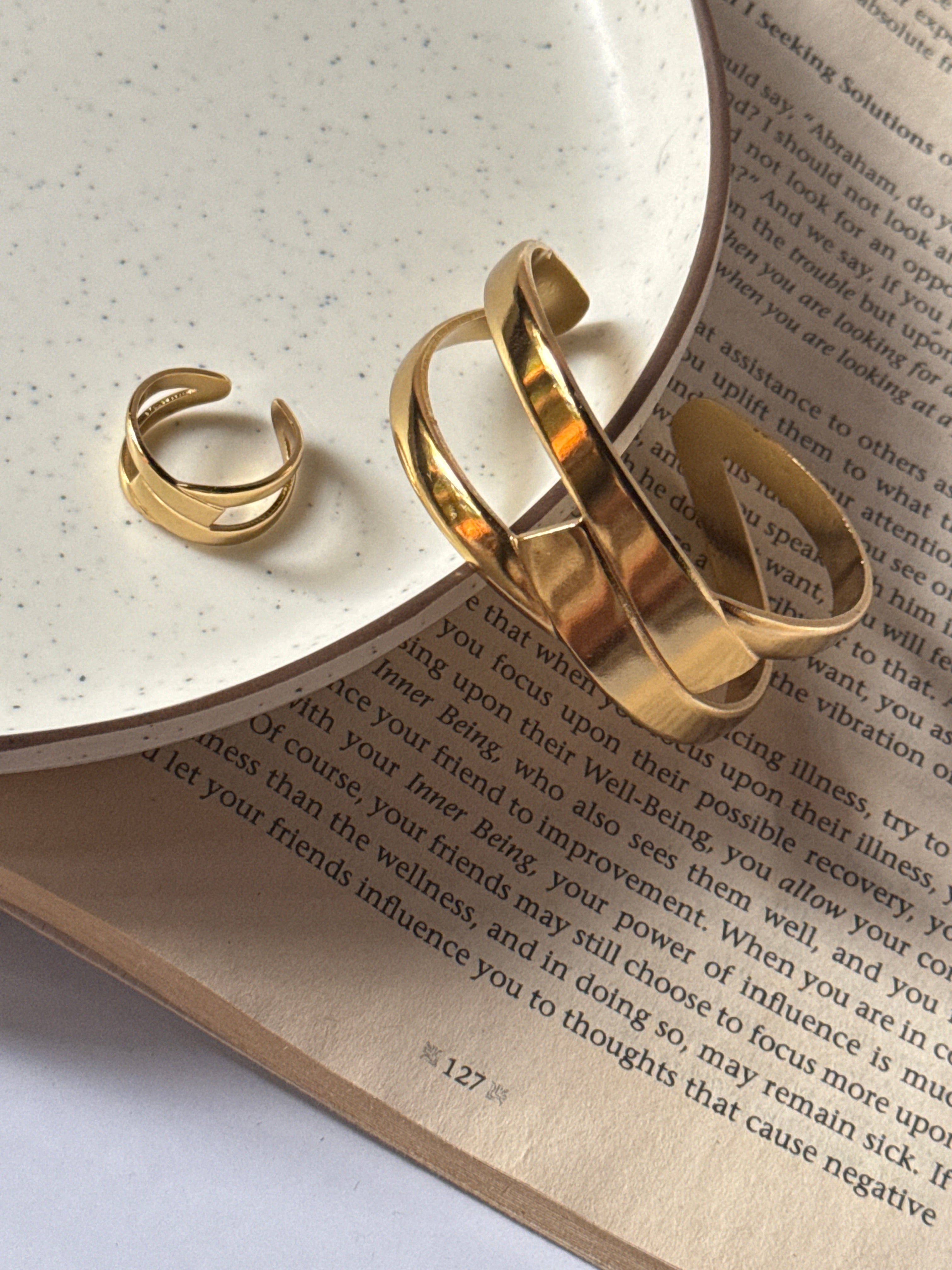 Edgy Loop Cuff and Ring set