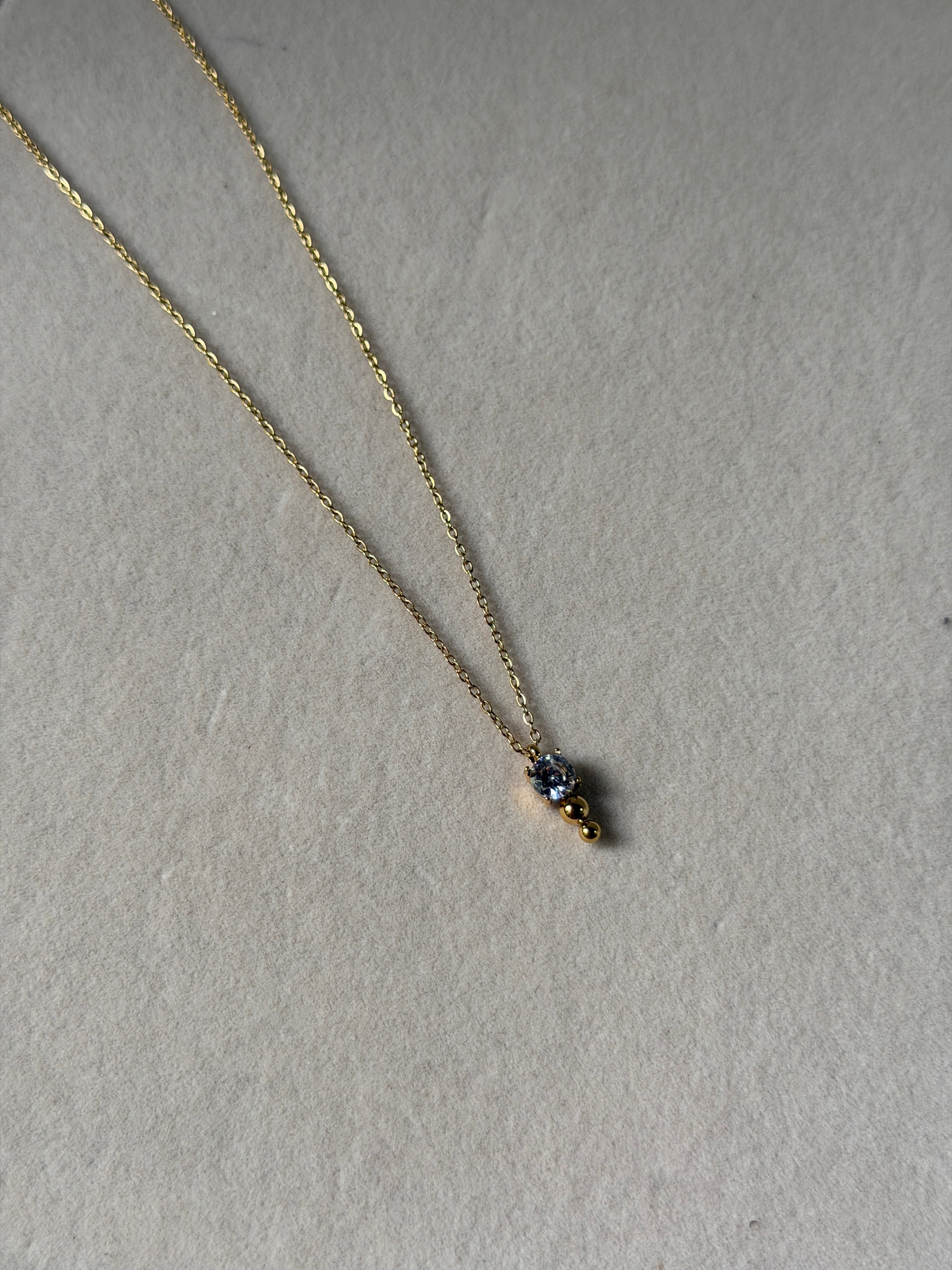 Stone drop necklace