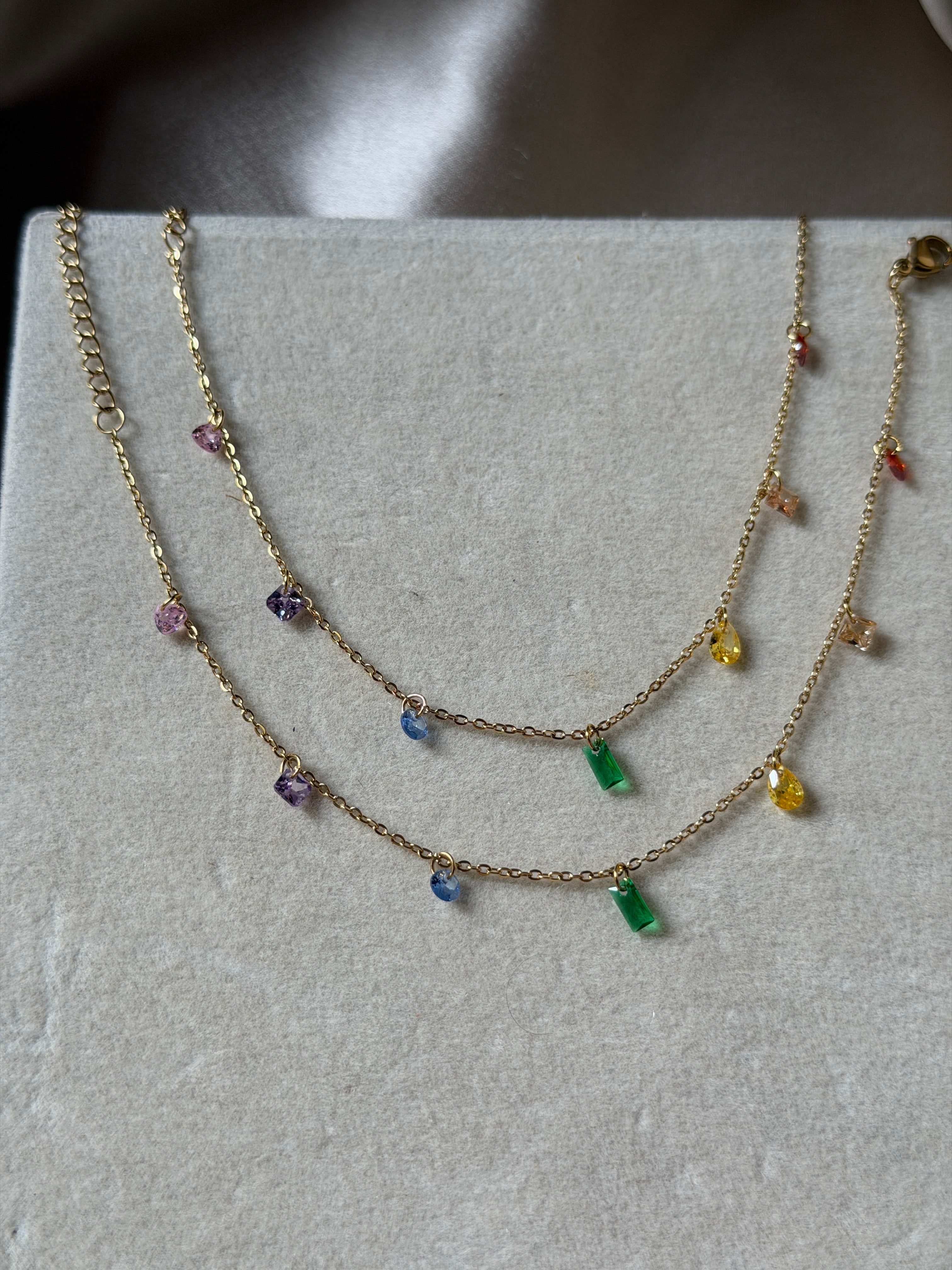 Charm drop necklace