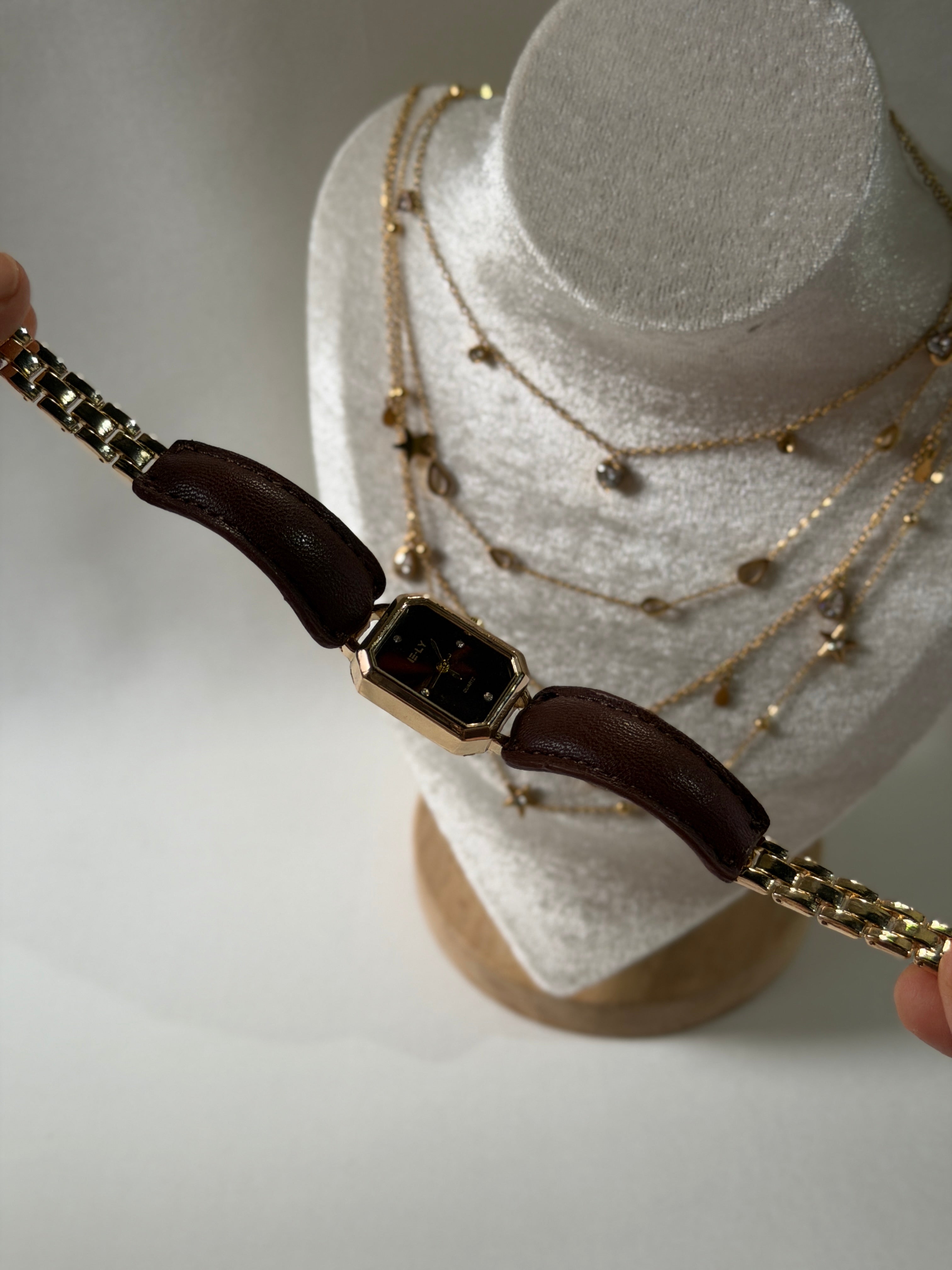 Cherry red vintage watch