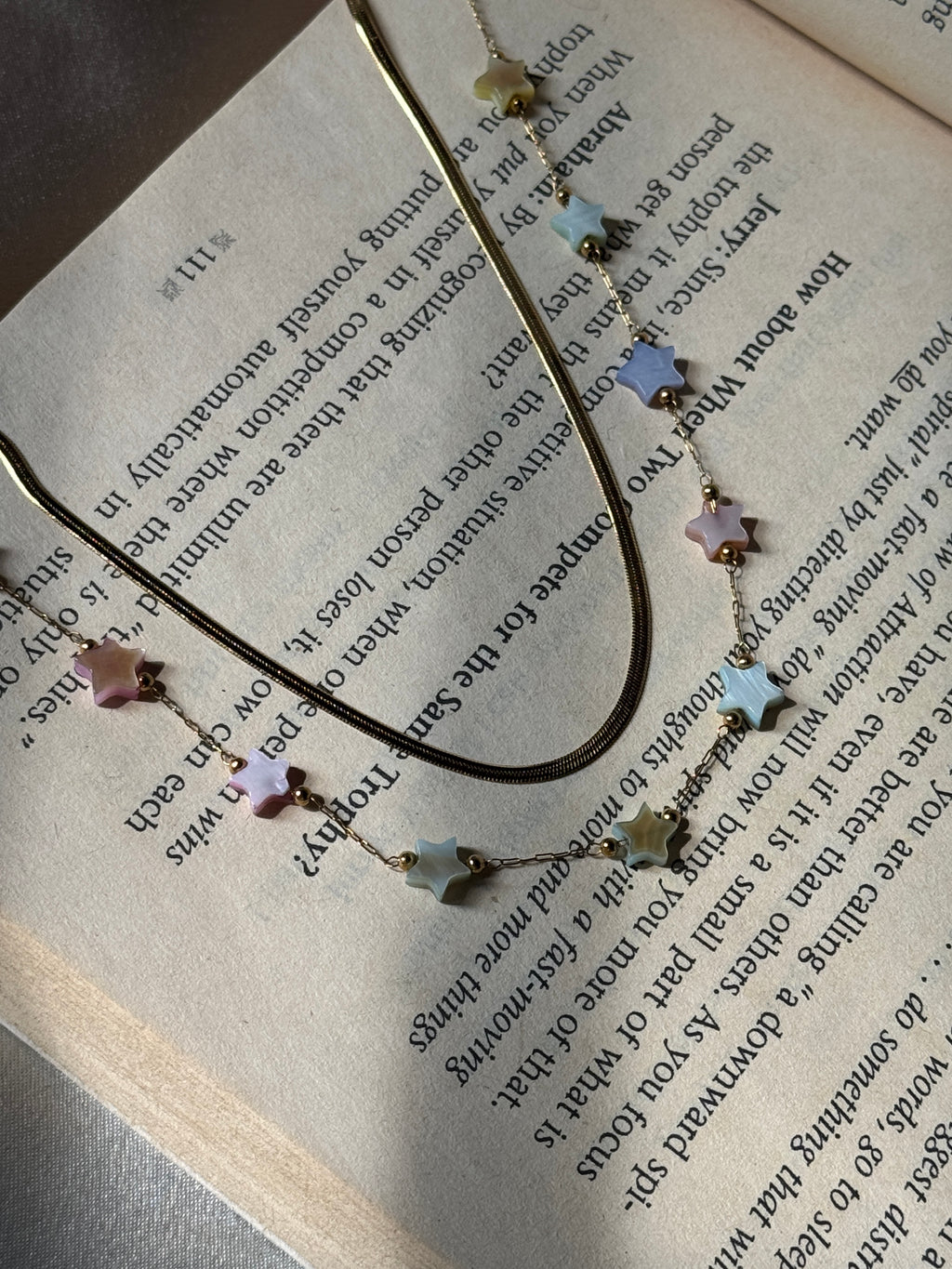 Star beaded double chain