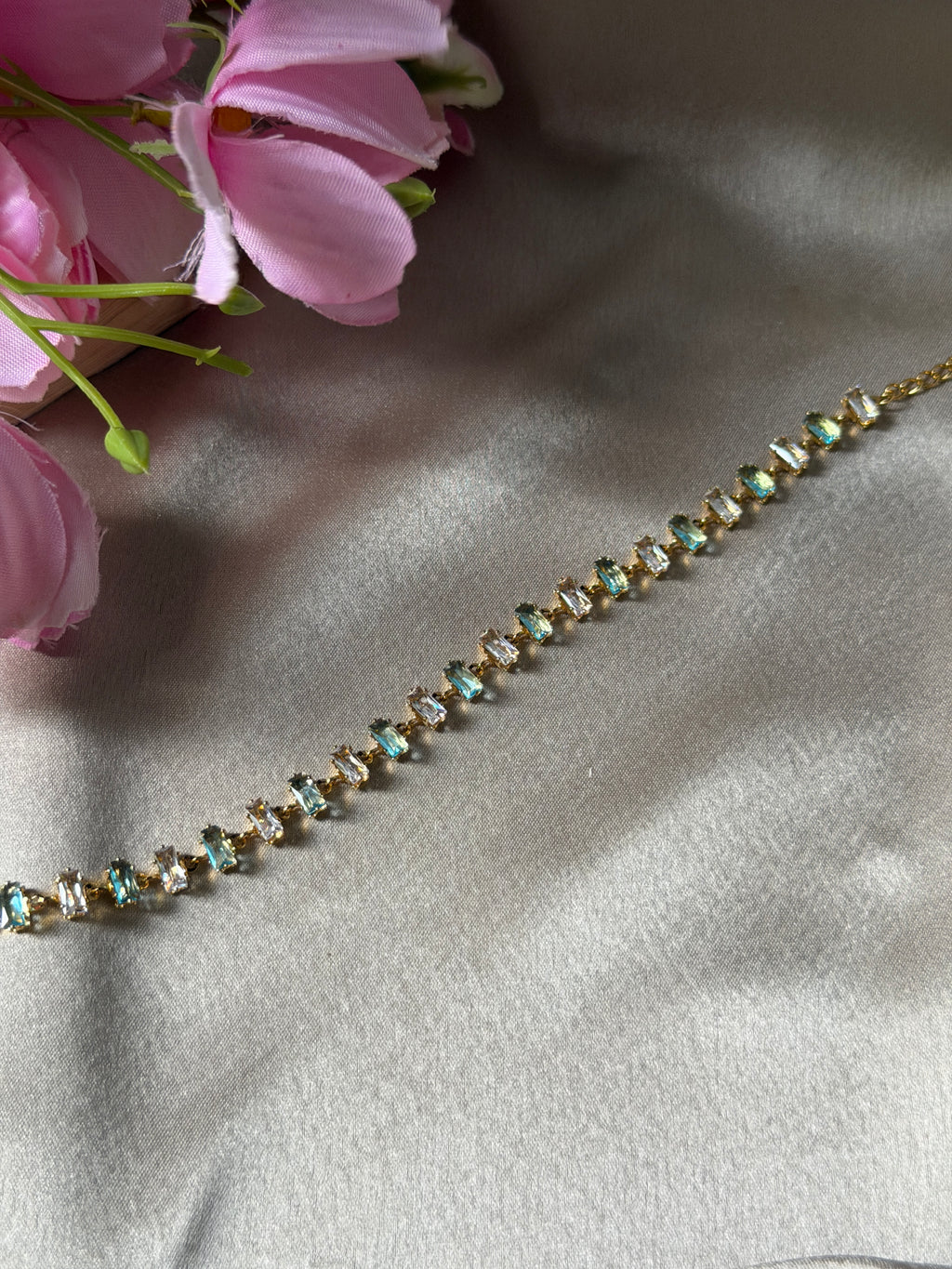 Green tennis bracelet