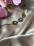 Chunky silver gold bracelet