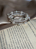 Spiral pearl bangle