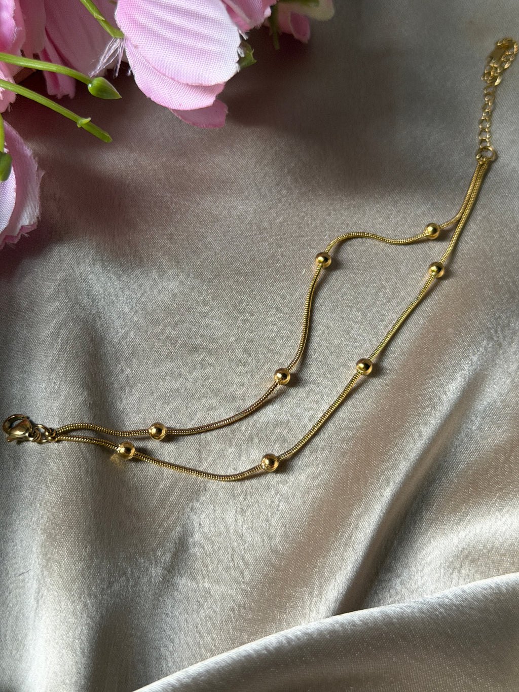 Double layer bracelet