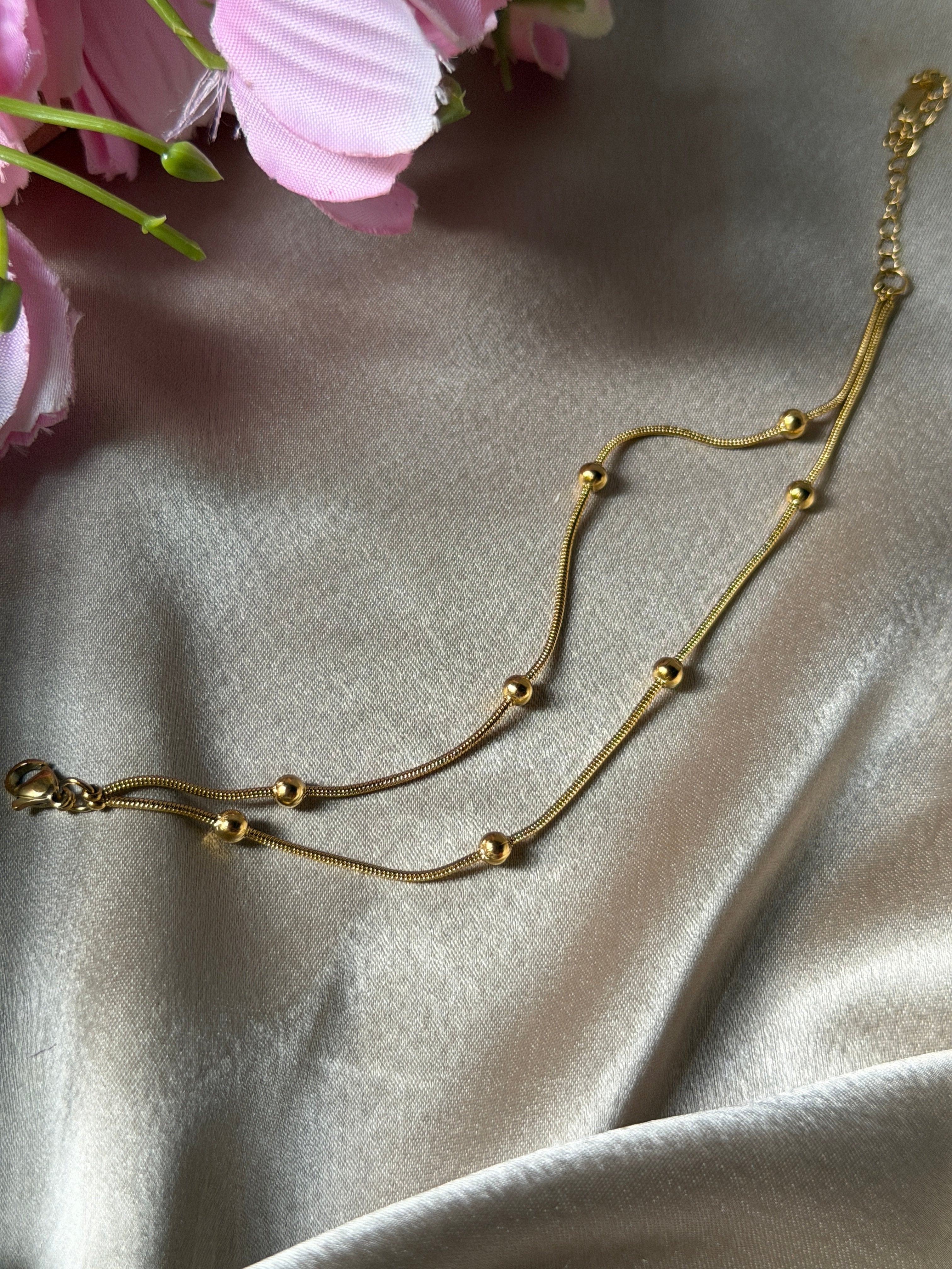 Double layer bracelet