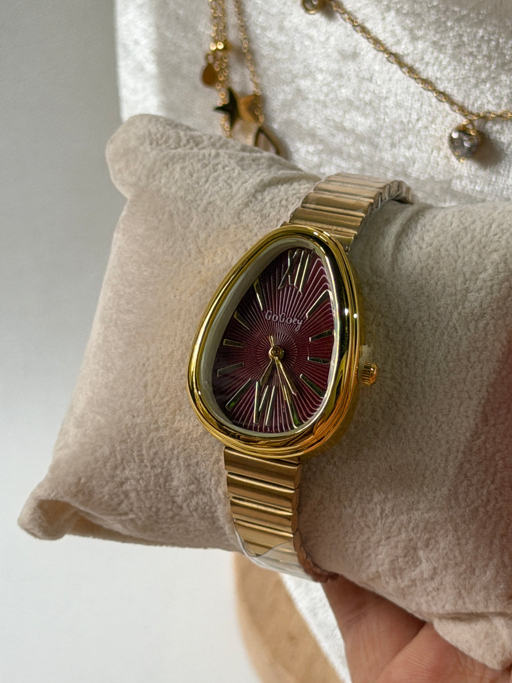 Cherry red vintage watch