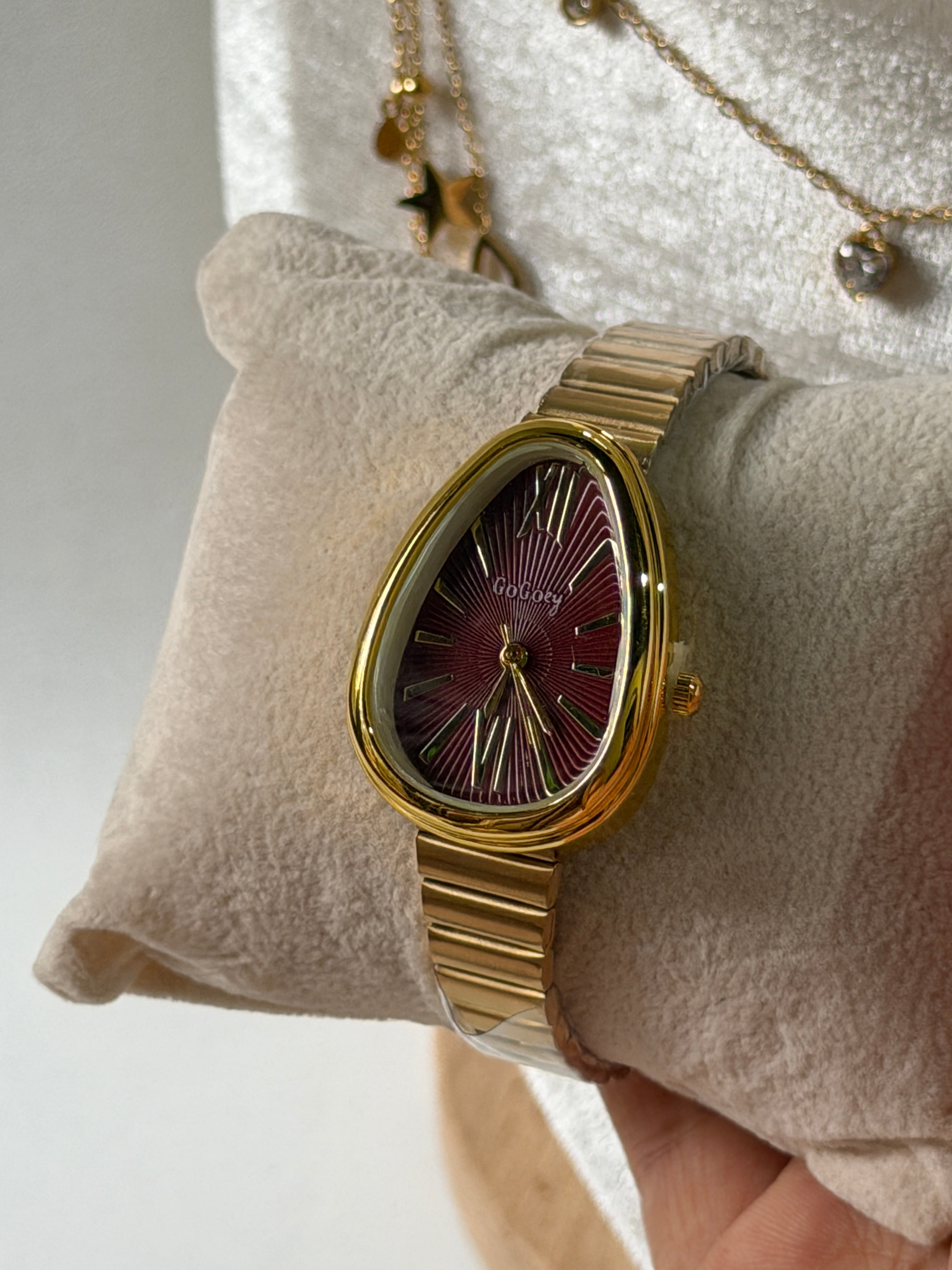 Cherry red vintage watch