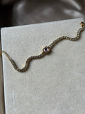 Pink stone bracelet