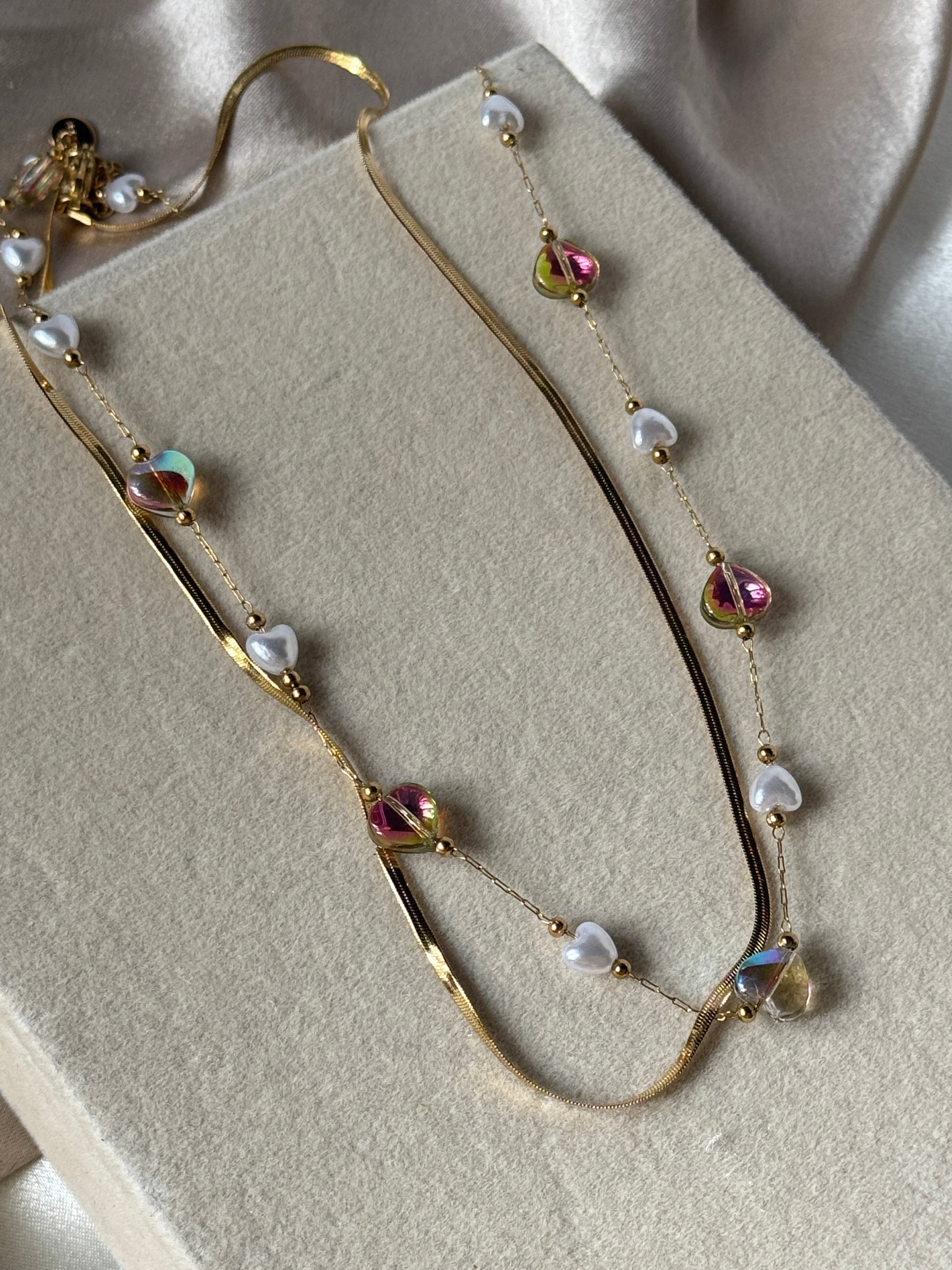 Crystal bead necklace