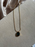 Green stone necklace
