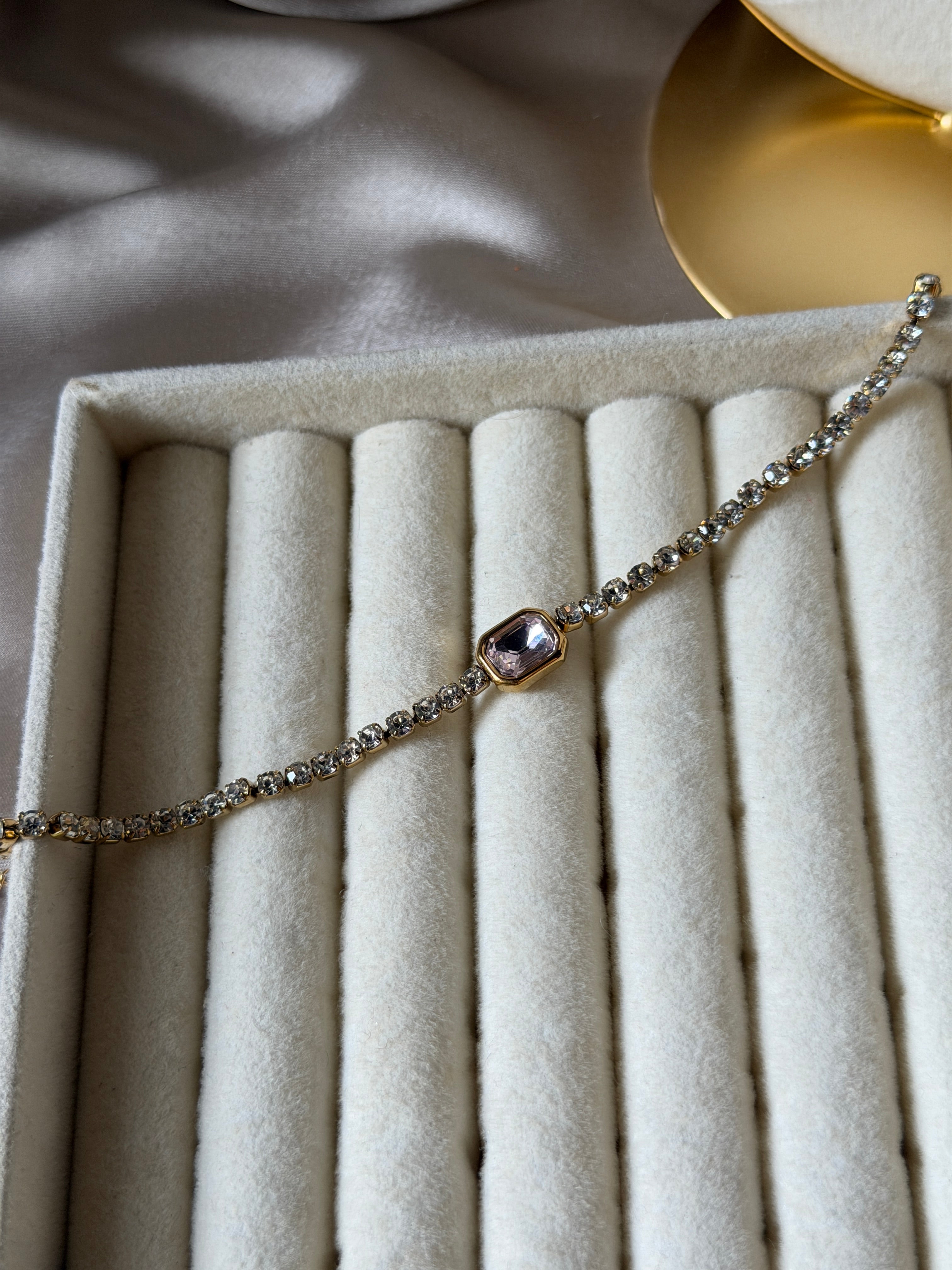 Pink stone bracelet