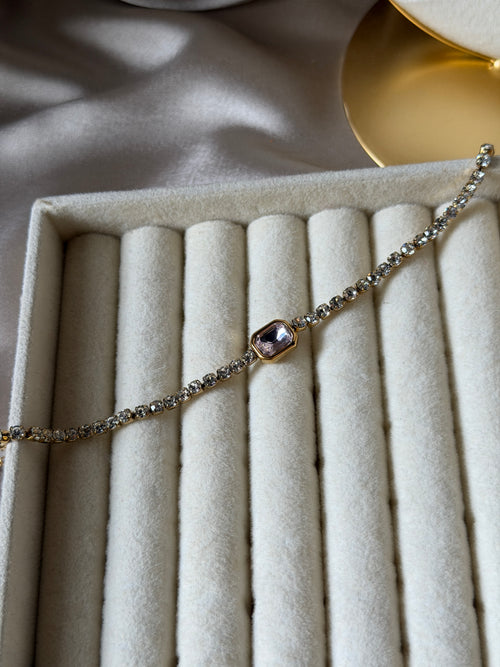 Pink stone bracelet