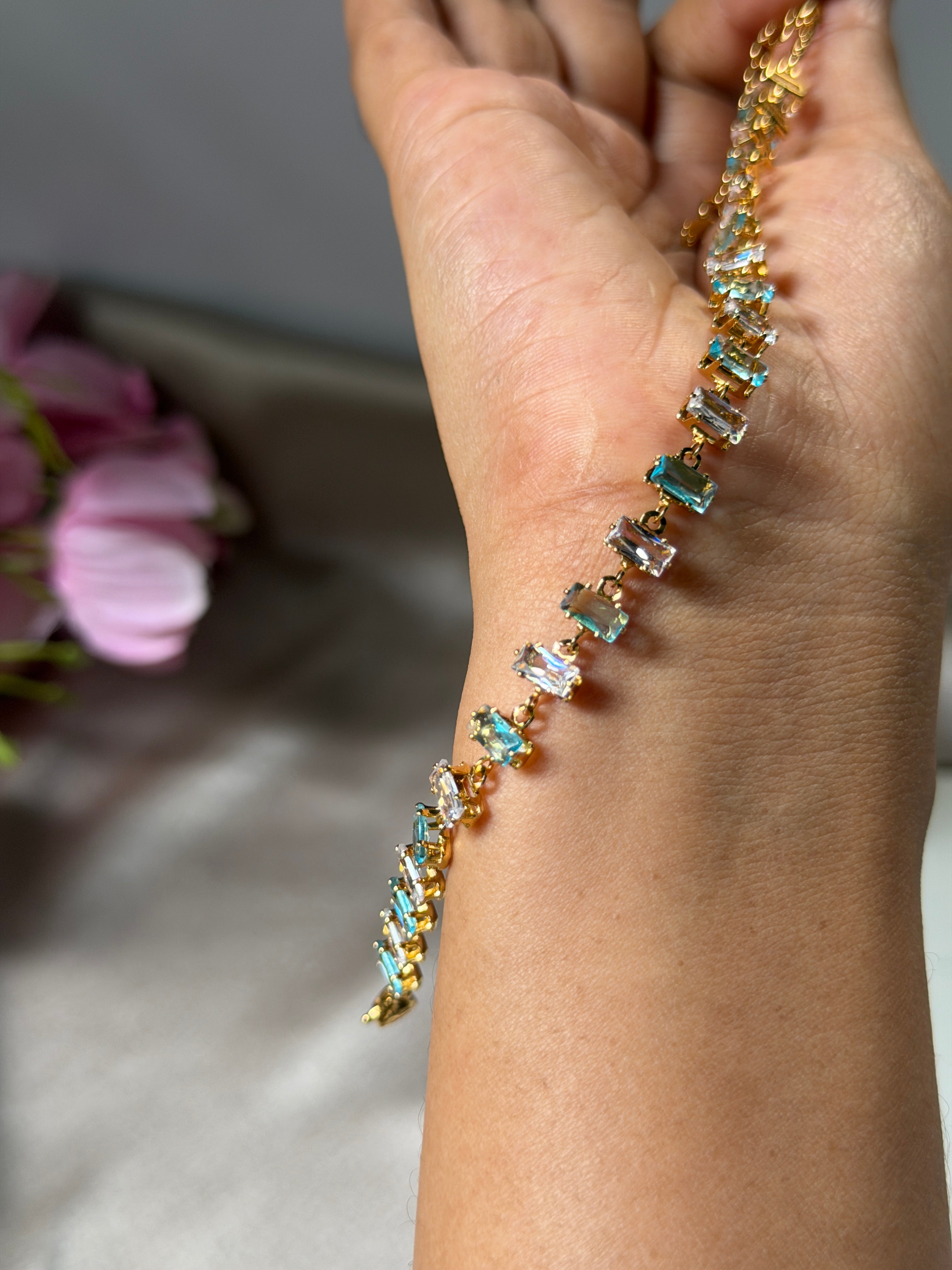 Green tennis bracelet