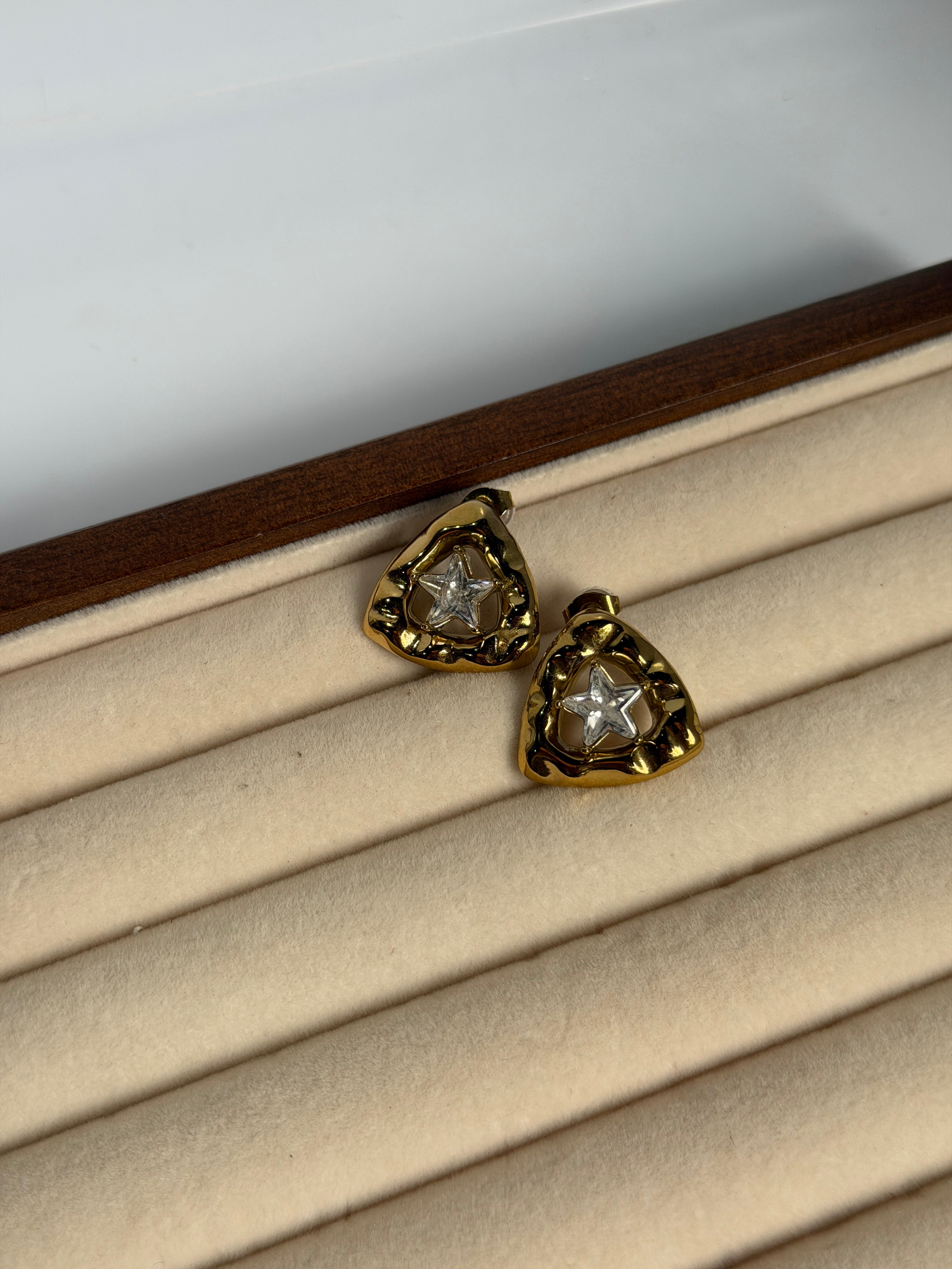 Coral star earring