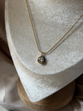 White stone drop chain